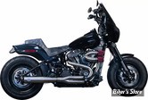  ECHAPPEMENT - S&S - SOFTAIL M8 FXBB / FXLR / FXFB / FLDE / FLSL / FLSB / FLHC - SUPERSTREET 2 EN 1 - INOX / BRUSHED  / EMBOUT NOIR - 550-1099