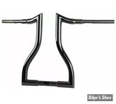 -  GUIDON LA CHOPPERS - HANDLEBAR HAMMERHEAD - 38MM / 1"1/2 - FLTRX 23UP - HAUTEUR : 40,60 CM / 16" - NOIR BRILLANT - LA-7328-16B