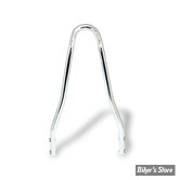 MONTANT DE SISSY BAR - LARGEUR : 7"1/2 / 19.00 CM - MCS - MONTANT DE SISSY BAR ROND - POINTED TOP - HAUTEUR  : 13.06" / 33.00 CM - CHROME