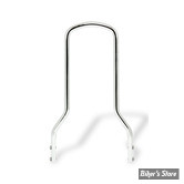 MONTANT DE SISSY BAR - LARGEUR : 8" 3/4 / 22.20 CM - MCS - MONTANT DE SISSY BAR ROND - REGULAR TOP - HAUTEUR  : 15" / 38.10 CM - CHROME