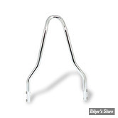 MONTANT DE SISSY BAR - LARGEUR : 9" 3/4 / 24.75 CM - MCS - MONTANT DE SISSY BAR ROND - POINTED TOP - HAUTEUR  : 13.80" / 35.00 CM - CHROME