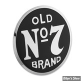 EMBLEME ADHESIF - JACK DANIEL'S - OLD N°7 BRAND - NOIR / LOGO CHROME