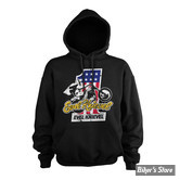 - SWEAT SHIRT A CAPUCHE - EVEL KNIEVEL - No. 1 hoodie - BLACK - TAILLE S