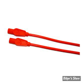 Ø  8.0MM - FILS DE BOUGIES UNIVERSEL - TAYLOR / SUMAX - 8.00MM SPIRO-PRO UNIVERSAL SPARK PLUG WIRE SET - ANGLE : 180° - COULEUR : ORANGE FLUO  - LONGUEUR : 24" - 76885