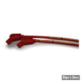 FILS DE BOUGIES - TAYLOR / SUMAX - SOFTAIL ROCKER 08/11 / FXSB 13/16 / FXS 11/13 - 8.2MM THUNDERVOLT SPARK PLUG WIRE SET - ROUGE 