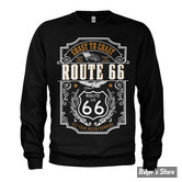 SWEAT SHIRT - ROUTE 66 - Coast to coast sweatshirt - NOIR - TAILLE S