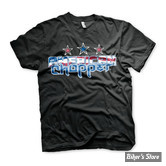 - TEE-SHIRT - AMERICAN CHOPPER - Flag logo t-shirt - BLACK - TAILLE S