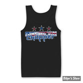 TEE-SHIRT SANS MANCHES - AMERICAN CHOPPER - Flag logo tanktop - COULEUR : NOIR - TAILLE : S