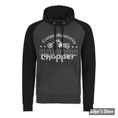 - SWEAT SHIRT A CAPUCHE - AMERICAN CHOPPER - Washed logo baseball hoodie - TAILLE S