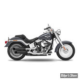 SILENCIEUX KESSTECH - SOFTAIL 103CI FLSTF 12/16 - 2IN2 3" HIGH SLIP-ONS ESM3 - FINITION : NOIR / EMBOUT : Big Slash NOIR MAT - 120-2122-769