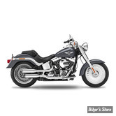 SILENCIEUX KESSTECH - SOFTAIL 103CI FLSTF / FLS / FLSTN 2017 - 2IN2 3" HIGH SLIP-ONS ESE - FINITION : CHROME / EMBOUT : Stainless Short chromé - 170-2122-715