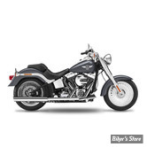 SILENCIEUX KESSTECH - SOFTAIL 88CI FLSTS 00/06 - 2IN2 CROSSOVER HIGH SLIP-ONS ESM2 - FINITION : CHROME / EMBOUT : SLASHCUT POLI - 1102-717