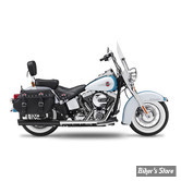 SILENCIEUX KESSTECH - SOFTAIL 88CI FLSTS 00/06 - 2IN2 CROSSOVER HIGH SLIP-ONS ESM2 - FINITION : NOIR / EMBOUT : SLASHCUT NOIR MAT - 1102-767