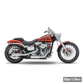 SILENCIEUX KESSTECH - SOFTAIL 110CI CVO 11/15 - 2IN2 3" LOW SLIP-ONS ESM2 - FINITION : CHROME / EMBOUT : Tapered NOIR MAT - 111-2112-781