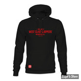 SWEAT SHIRT A CAPUCHE - WEST COAST CHOPPERS - WCC - Austin hoodie - COULEUR : BLACK / RED - TAILLE : S 