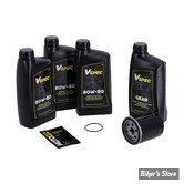 Kit vidange moteur - 20W50 MINERALE - SPORTSTER 86/03 - BIG OIL SERVICE KIT - FILTRE A HUILE : NOIR -  MCS / VSPEC