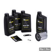 Kit vidange moteur - 20W50 MINERALE - SPORTSTER 04/22 - BIG OIL SERVICE KIT - FILTRE A HUILE : CHROME -  MCS / VSPEC