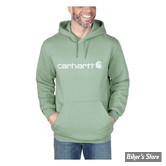 SWEAT SHIRT A CAPUCHE - CARHARTT - SIGNATURE LOGO SWEATSHIRT - loden frost heather - TAILLE M