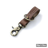 - PORTE CLEFS - TRIP MACHINE - KEY FOB - CUIR - TAN / OR ANTIQUE