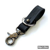 - PORTE CLEFS - TRIP MACHINE - KEY FOB - CUIR - NOIR / NOIR METALIQUE