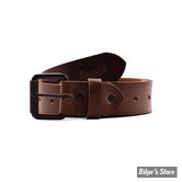 CEINTURE - TRIP MACHINE - Belt Single pin - CUIR -  BRUN / TOBACCO - TAILLE M ( 32" / 81CM - 34" / 86.36CM )