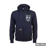 SWEAT SHIRT ZIPPÉ A CAPUCHE - WEST COAST CHOPPERS - WCC - Og Atx Zip hoodie - COULEUR : BLEU MARINE / NAVY BLUE - TAILLE : S