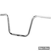 GUIDON KHROME WERKS - BOBBER APEHANGER - 08UP TWB - HAUTEUR: 12" - AVEC EMPREINTES ET PERCAGES - CHROME