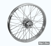 21 X 2.15 - ROUE AVANT 40 RAYONS - SPORTSTER 86/99 / FXR 84/94 / DYNA 91/98 - OEM 00000-00 - CHROMÉE AVEC RAYONS CHROMÉS - CHAMBRE A AIR