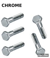 VIS TETE HEXAGONALE - 5/16"-24 X 25.40MM / 1" - HEXAGONALE - CHROME - LE PAQUET DE 5 PIECES