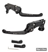ECLATE L - PIECE N° 06 / 08 - KIT LEVIERS SOFTAIL 2018UP - OEM 36700209 / 63700210 - RICK'S MOTORCYCLES - REGLABLES - GOOD GUYS LEVER - NOIR - 85-5030000-B