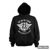 - SWEAT SHIRT A CAPUCHE - ROUTE 66 - The Mother road hoodie - BLACK 