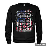 SWEAT SHIRT - ROUTE 66 - America sweatshirt - NOIR - TAILLE M