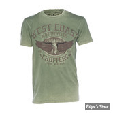 TEE-SHIRT MANCHES COURTES - WCC - WINGS LOGO - COULEUR : VERT DELAVE - TAILLE : M