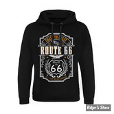 - SWEAT SHIRT A CAPUCHE - ROUTE 66 - Coast to coast Epic hoodie - BLACK