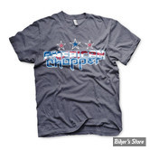 - TEE-SHIRT - AMERICAN CHOPPER - Flag logo t-shirt - NAVY - TAILLE M