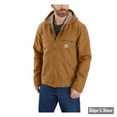 BLOUSON - CARHARTT - WASHED DUCK SHERPA LINED JACKET - MARRON 