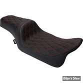 SELLE DRAG SPECIALTIES - PREDATOR 1-UP - TOURING 08/23 - DOUBLE DIAMOND / COUTURES : ROUGE