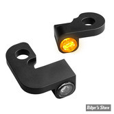 1 - CLIGNOS HEINZ BIKES - NANO SERIES LED TURN SIGNALS  - SPORTSTER 90/03 - 1 FONCTION - CORPS NOIR / CABOCHON FUME - HBTSN-XL-03 - (NEUF: NI REPRIS, NI ECHANGEE)