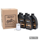 Kit vidange moteur - SAE20W50 - MILWAUKEE EIGHT SOFTAIL / TOURING - FILTRE A HUILE : CHROME -  REVTECH