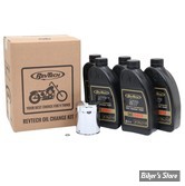 Kit vidange moteur - Synthetic Performance MTP SAE20W50 - 17-24 Touring, 17-24 Trike, 18-24 Softail - FILTRE A HUILE : chrome -  REVTECH