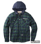 -VESTE - WCC - Sherpa Lined Flannel Jacket - Black|Gray - TAILLE M