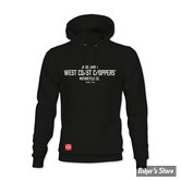 SWEAT SHIRT A CAPUCHE - WEST COAST CHOPPERS - WCC - Austin hoodie - COULEUR : NOIR / BLACK - TAILLE : M