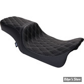 SELLE SADDLEMEN - TOURING 08/23 - PREDATOR 2UP SEAT - DOUBLE DIAMOND / VINYL - NOIR / COUTURES : ARGENT - 0801-1492