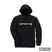 SWEAT SHIRT A CAPUCHE - CARHARTT - SIGNATURE LOGO - NOIR - TAILLE M - NEUF - NI REPRIS - NI ÉCHANGÉ