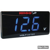 - KOSO - INDICATEUR DE TENSION DE BATTERIE - KOSO - SUPER SLIM STYLE | Volt Meter - AFFICHAGE : BLEU - BA024B00