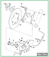  ECLATE G - PIECE N° 00 - ECLATE DES PIECES D'ETRIER DE FREIN AVANT - SPORTSTER 1974/1977