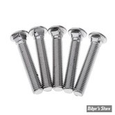 VIS CARRUAGE BOLT - 5/16-18  X 25.40 MM / 1"- CHROME - OEM 0000 - LES 5 PIÈCES