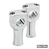 Risers CUSTOM - SQUARE STYLE - DIGHTON - MCS - 3" - / 7.60CM - CHROME - NEUF - NI REPRIS - NI ÉCHANGÉ