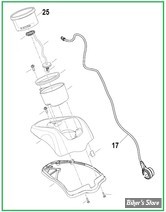  ECLATE A1 - PIECE N° 00 - ECLATE DES PIECES DE CONSOLE - SOFTAIL M8 FXFB/S 2018UP