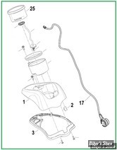  ECLATE A1 - PIECE N° 00 - ECLATE DES PIECES DE CONSOLE - SOFTAIL M8 FXFB/S 2018UP